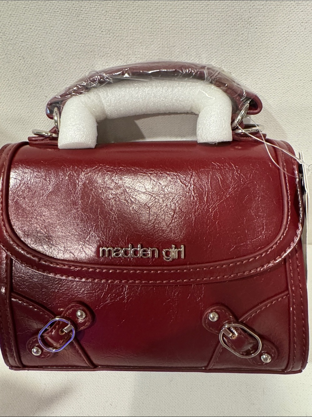 NWT Madden Girl Maroon Top Handle Crossbody Bag